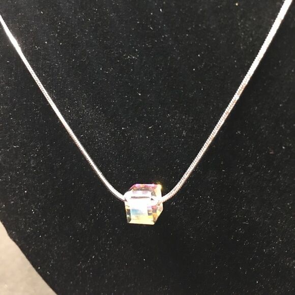 Crystal Cube Necklace   - Picture 2 of 2